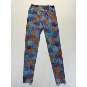 LuLaRoe Leggings Womens One Size Multicolor Chevron Print Stretch Athletic Yoga
